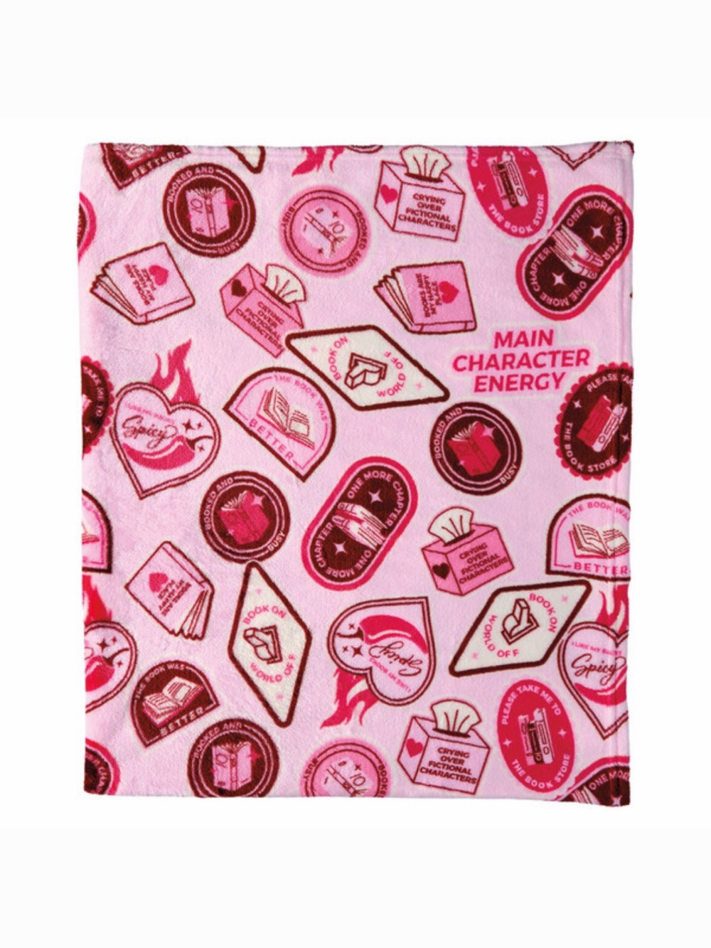 Kirkton House Spicy Book Club Stickers Throw Blanket